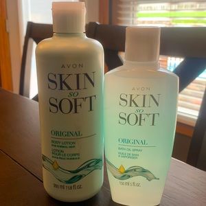 Avon Skin So Soft Original COMBO - Lotion & Bath Oil Spray NEW